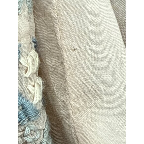 Johnny Was Carnation Boho Floral Embroidered Blouse‎ XS Beige V-Neck 3/4 Sleeve - Picture 9 of 9